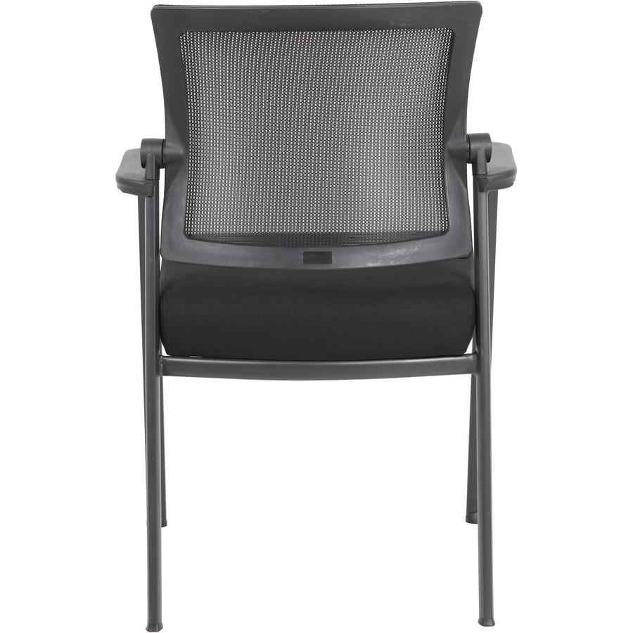 Boss Mesh 4-Legged Guest Chair - Black Seat - Black Mesh Back - Tubular Steel Frame - Four-legged Base - 1 / Carton. Picture 8