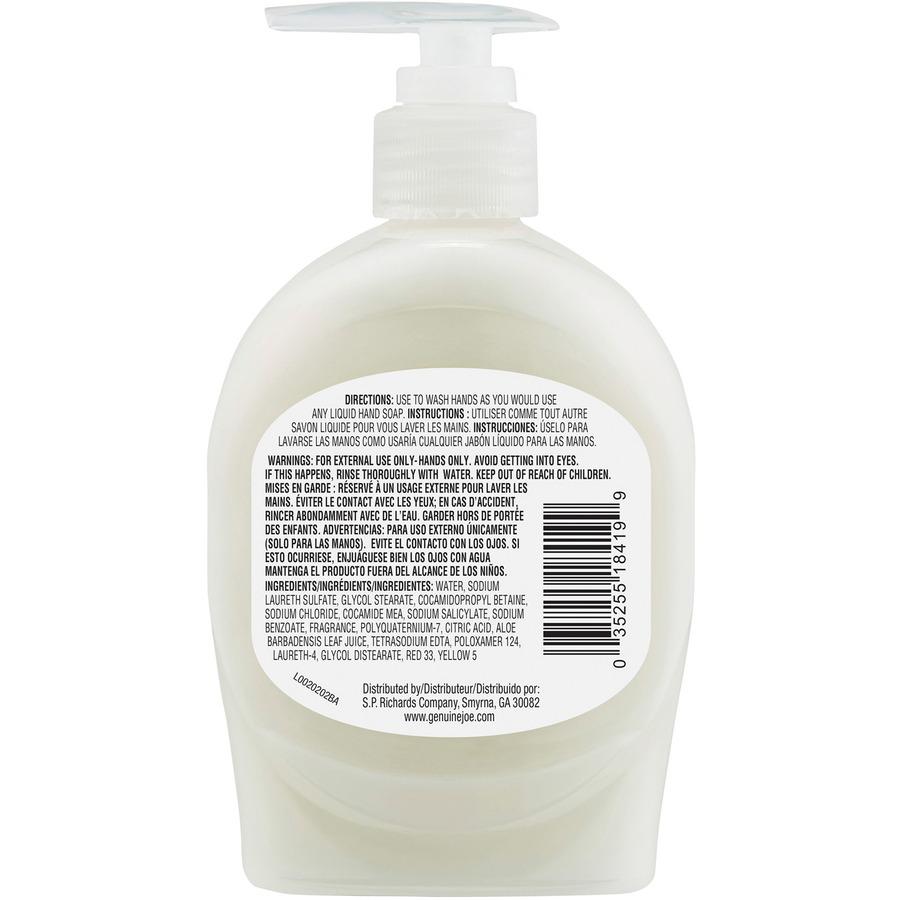 Genuine Joe Lotion Soap - 7.5 fl oz (221.8 mL) - Pump Bottle Dispenser - Hand, Skin - White - Anti-irritant - 12 / Carton. Picture 8
