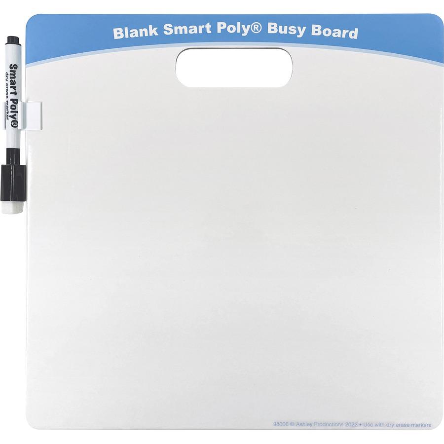 Ashley Blank Smart Poly Busy Board - 10.8" (0.9 ft) Width x 10.8" (0.9 ft) Height - Poly-coated Cardboard Surface - Square - 1 Each. Picture 5