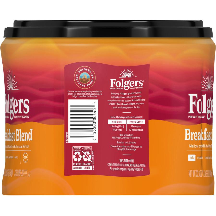 Folgers&reg; Ground Breakfast Blend Coffee - Mild - 22.6 oz - 1 Each. Picture 6