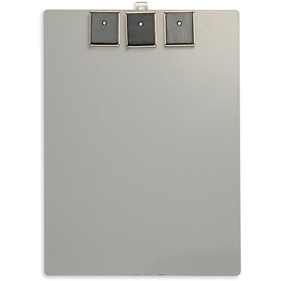 Officemate Magnetic Clipboard, Aluminum - Aluminum - Gray - 1 Each. Picture 3