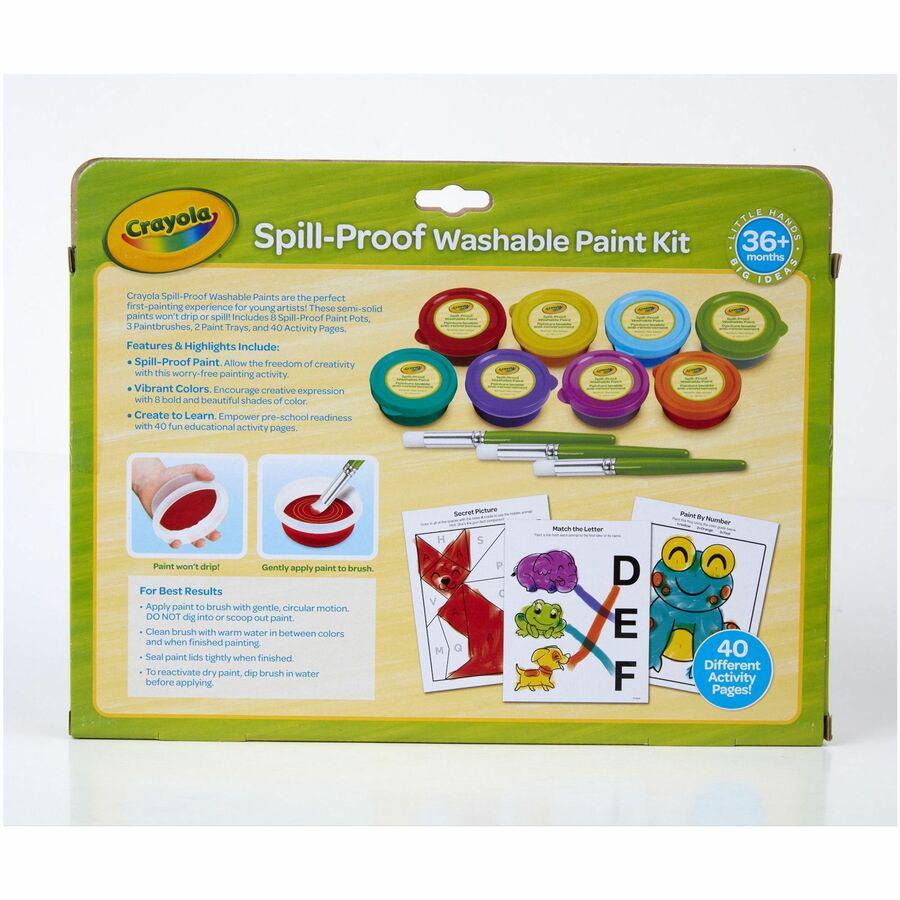 Crayola Spill Proof Washable Paint Set - Art, Craft, Fun and Learning - Recommended For 3 Year - 1 Kit. Picture 9