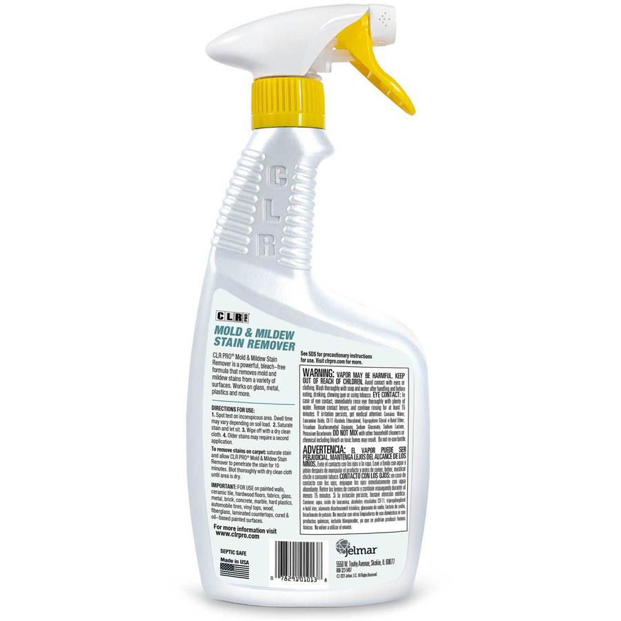 CLR Pro Mold & Mildew Stain Remover - 32 fl oz (1 quart) - Surfactant Scent - 1 Bottle - Bleach-free - White. Picture 3