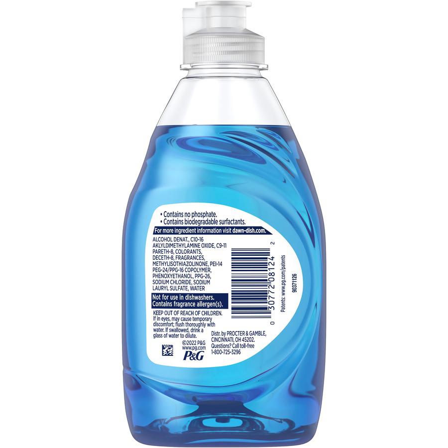 Dawn Ultra Dish Liquid Soap - Concentrate - 7.5 fl oz (0.2 quart) - Original Scent - 18 / Carton - Blue. Picture 3