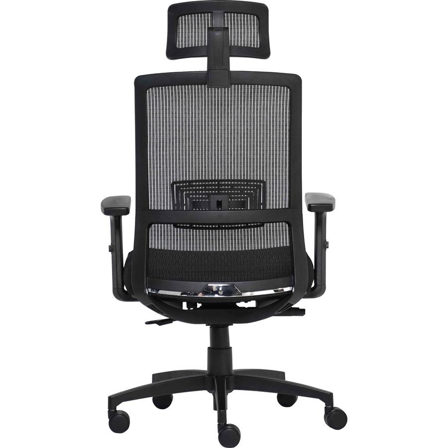 Lorell Mesh Task Chair - Fabric, Memory Foam Seat - Black - Armrest - 1 Each. Picture 5