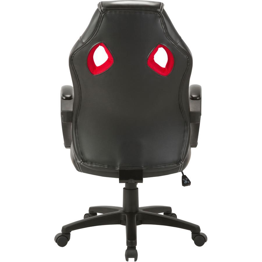 LYS High-back Gaming Chair - For Gaming - Polyurethane, Mesh, Nylon - Red, Black. Picture 8