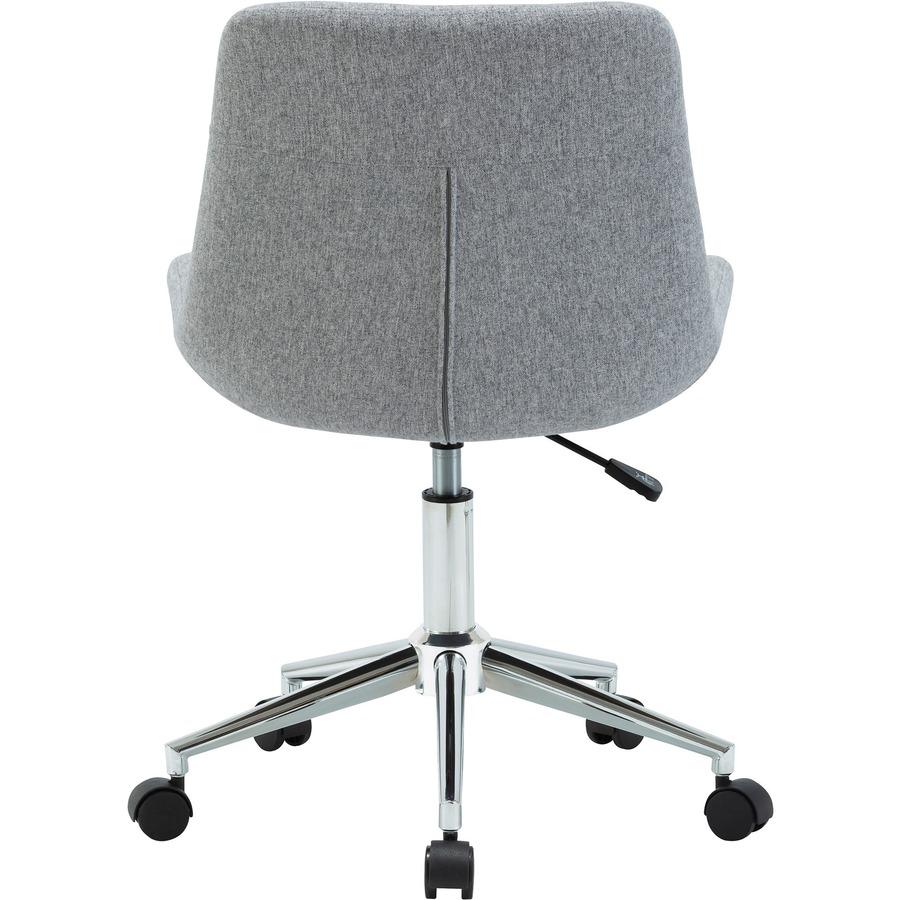 LYS Low Back Office Chair - Gray Plywood, Fabric Seat - Gray Plywood, Fabric Back - Low Back - 1 Each. Picture 9