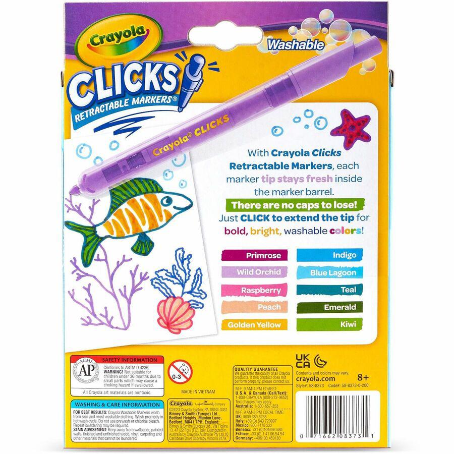 Crayola Clicks Retractable Markers - Bold Marker Point - Retractable - Multi - 1 Pack. Picture 4