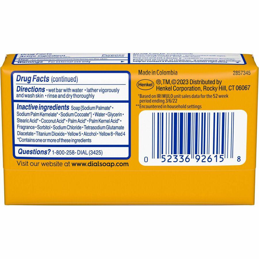 Dial Gold Antibacterial Deodorant Soap - Fresh ScentFor - Antibacterial - Gold - Deodorize - 36 / Carton. Picture 3