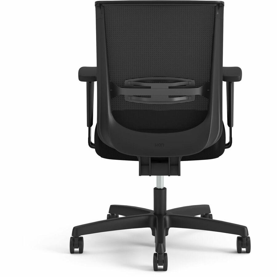 HON Convergence Swivel Tilt Task Chair - Black Fabric Seat - 5-star Base - Black - 1 Each. Picture 3