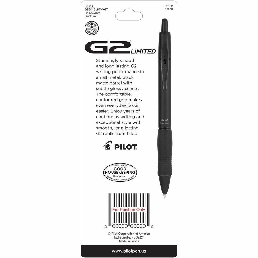 Pilot Ballpoint Pen - Fine Pen Point - Refillable - Black Gel-based Ink - Matte Black Barrel - 1. Picture 3