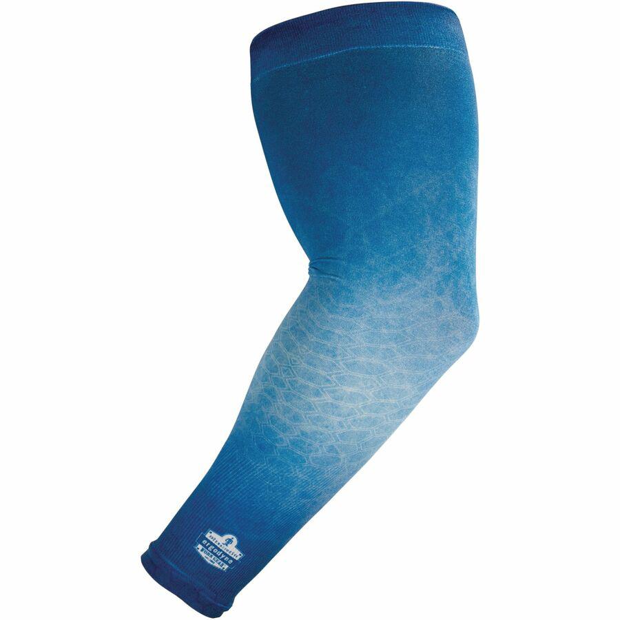 Chill-Its 6695 Sun Protection Arm Sleeves - Blue - UV Protection, Moisture Wicking, Stretchable, Machine Washable. Picture 4