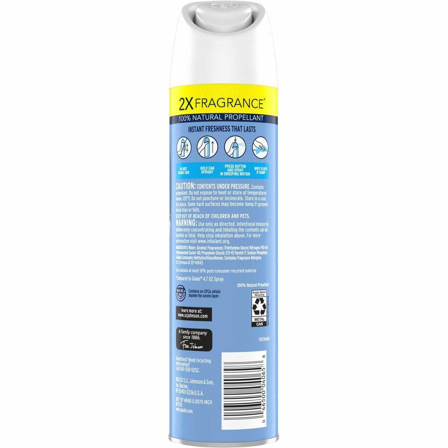 Glade Clean Linen Air Freshener Spray - Aerosol - 8.3 fl oz (0.3 quart) - Clean Linen - 6 / Carton - CFC-free, Ozone-safe. Picture 5