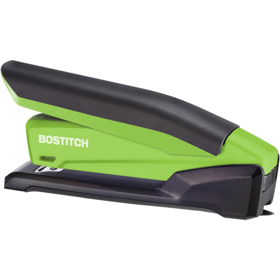 Bostitch InPower Spring-Powered Antimicrobial Desktop Stapler - 20 Sheets Capacity - 210 Staple Capacity - Full Strip - 1 Each - Green. Picture 6