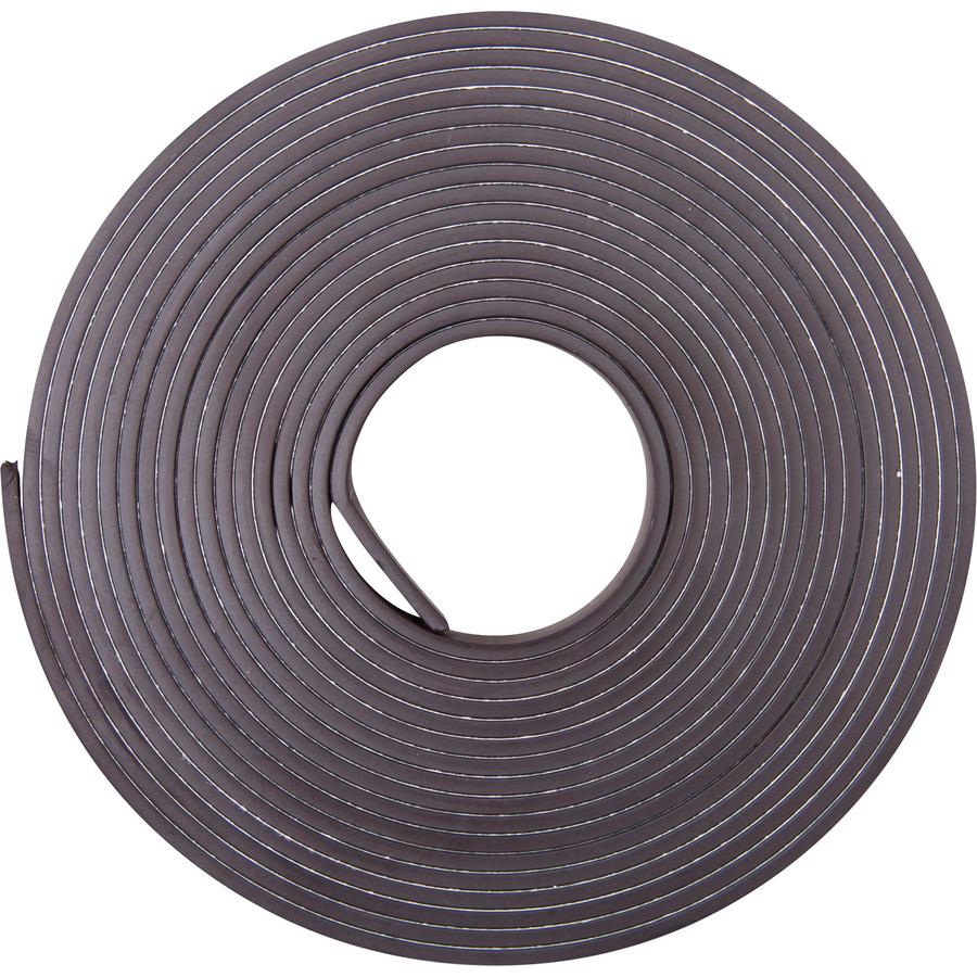 Zeus Magnetic Tape - 10 ft Length x 0.50" Width - Magnet - Adhesive Backing - For Sign, Photo - 1 / Roll - Black. Picture 7