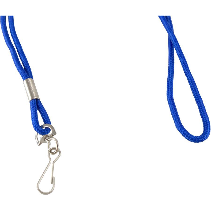 SICURIX Standard Rope Lanyard - 1 / Each - 36" Length - Blue - Nylon. Picture 4