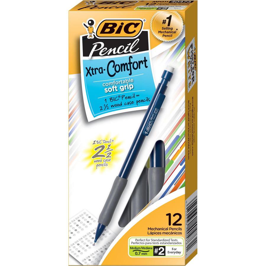 BIC Matic Grip Mechanical Pencils - 0.7 mm Lead Diameter - Refillable - Assorted Barrel - 1 Dozen. Picture 2