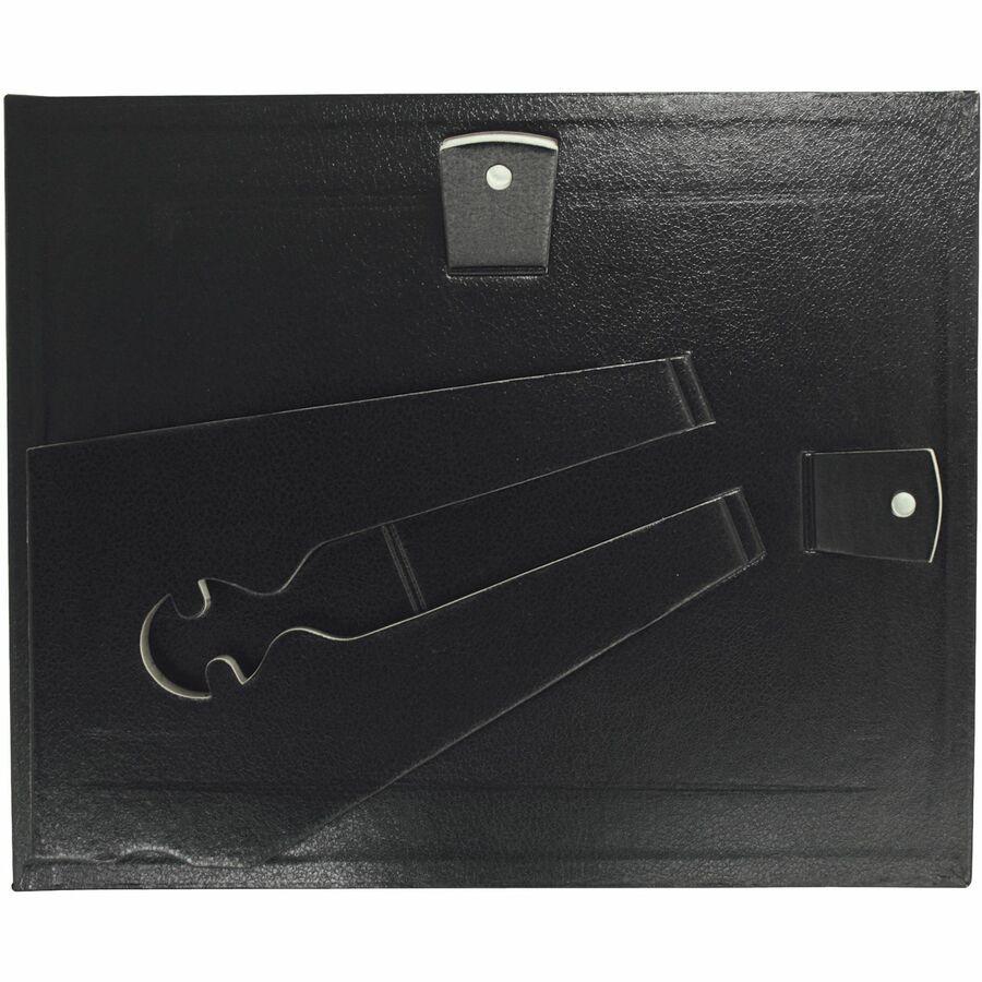 Golite nu-dell Flat Document Frames - Holds 11" x 8.50" Insert - Desktop - Horizontal, Vertical - Easel Back, Hanger - 2 / Pack - Leatherette - Black. Picture 4
