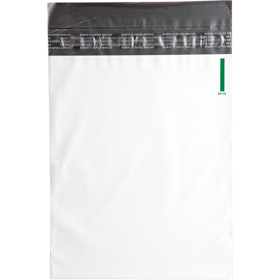 Quality Park Night Deposit Bags - 8.50" Width x 10.50" Length - White - Polyethylene - 100/Pack - Deposit. Picture 9