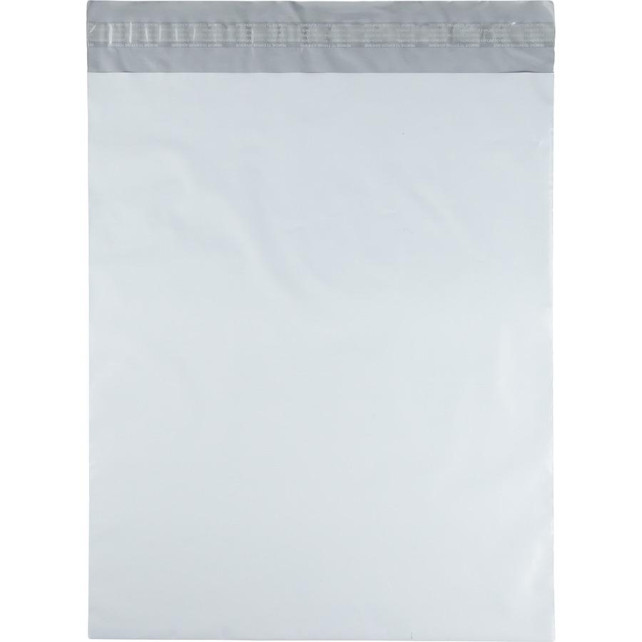 Quality Park White Poly Mailing Envelopes - Catalog - 14" Width x 17" Length - Self-sealing - Polypropylene - 100 / Pack - White. Picture 5