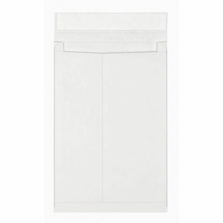 Survivor&reg; 12 x 16 x 2 DuPont Tyvek Expansion Mailers with Self-Seal Closure - Expansion - 12" Width x 16" Length - 2" Gusset - 18 lb - Peel & Seal - Tyvek - 100 / Carton - White. Picture 6