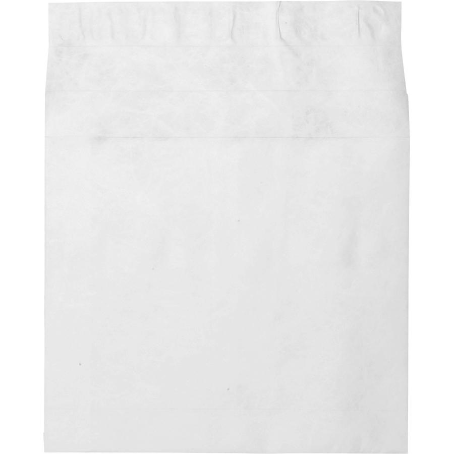 Survivor&reg; 10 x 15 x 2 DuPont Tyvek Expansion Mailers with Self-Seal Closure - Expansion - 10" Width x 15" Length - 2" Gusset - 18 lb - Peel & Seal - Tyvek - 100 / Carton - White. Picture 5