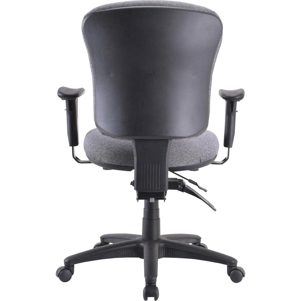 Lorell Accord Mid-Back Task Chair - Gray Polyester Seat - Black Frame - 1 Each. Picture 10