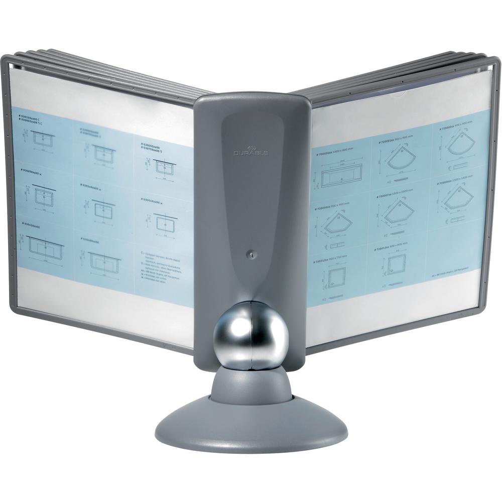 DURABLE&reg; SHERPA&reg; Motion Reference Display System - Desktop - 360&deg; Rotation - 10 Double Sided Panels - Letter Size - Anti-Flective/Non-Glare - Assorted Colors. Picture 5
