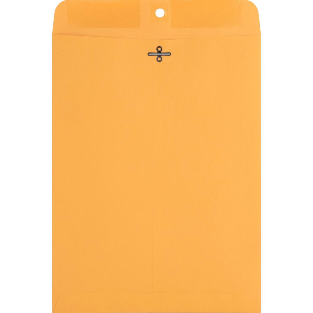 Nature Saver Recycled Clasp Envelopes - Clasp - #90 - 9" Width x 12" Length - 28 lb - Clasp - Kraft - 100 / Box - Yellow. Picture 9