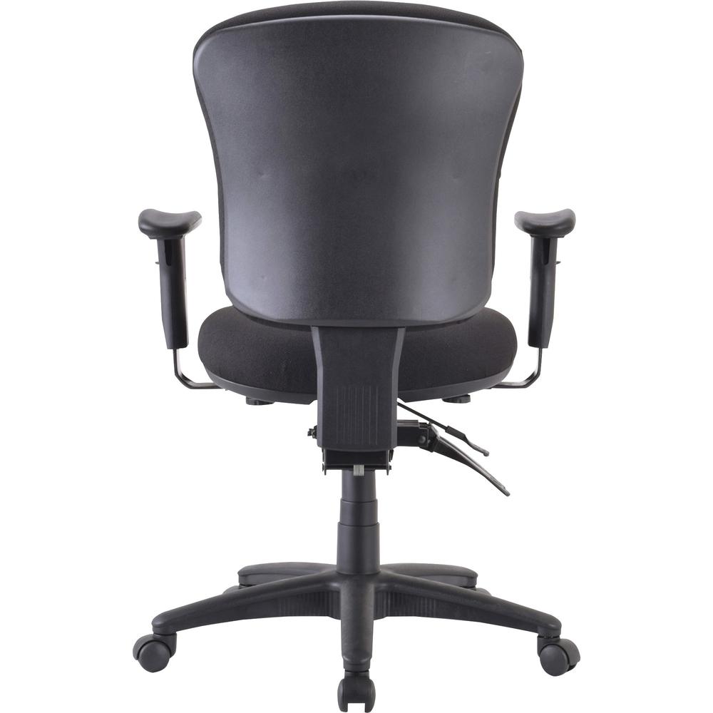 Lorell Accord Mid-Back Task Chair - Black Polyester Seat - Black Frame - 1 Each. Picture 3