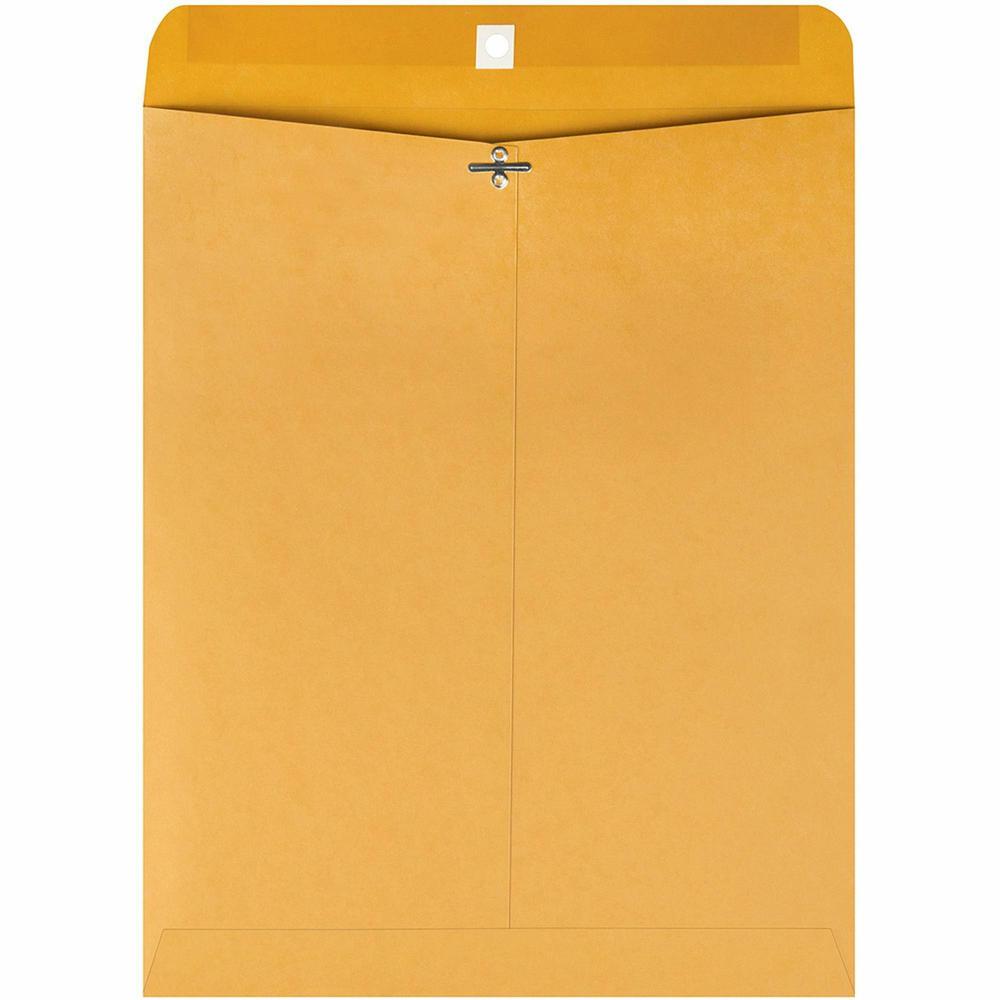 Quality Park Clasp Envelope - Clasp - #105 - 11 1/2" Width x 14 1/2" Length - 28 lb - Clasp - Kraft - 100 / Box - Brown. Picture 4