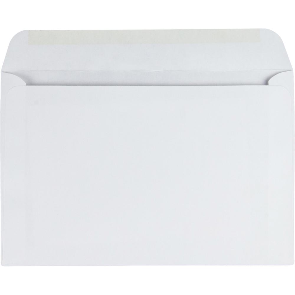 Quality Park 6 x 9 Booklet Envelopes with Open Side - Booklet - #6 1/2 - 6" Width x 9" Length - 24 lb - Gummed - Paper - 500 / Box - White. Picture 4