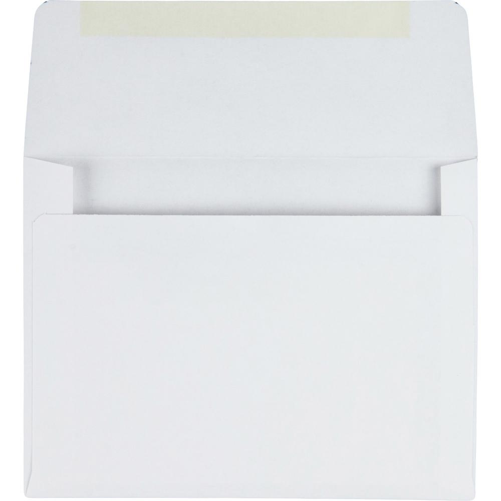 Quality Park A2 Quarter-folded Invitation Envelopes - #5-1/2 - 4 3/8" Width x 5 3/4" Length - 24 lb - Flap - 500 / Box - White. Picture 6