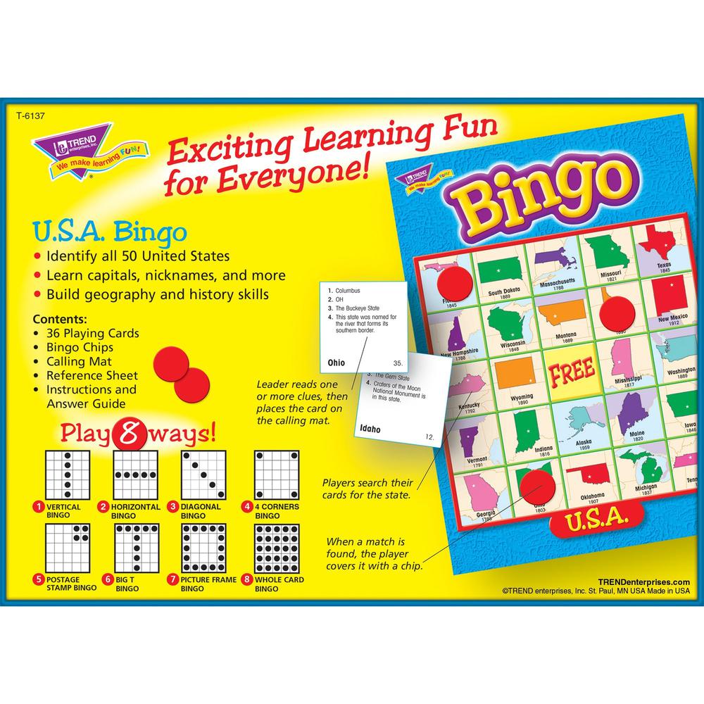 Trend U.S.A. Bingo Game - 8-13 Year. Picture 4