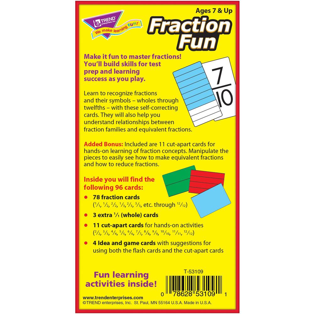 Trend Fraction Fun Flash Cards - Educational - 1 / Box. Picture 5
