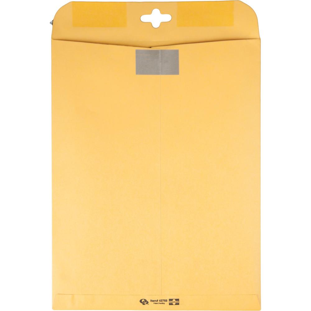 Quality Park 10 x 13 Postage Saving ClearClasp Envelopes with Reusable Redi-Tac&trade; Closure - Clasp - 10" Width x 13" Length - 28 lb - Clasp - 100 / Box - Manila. Picture 5