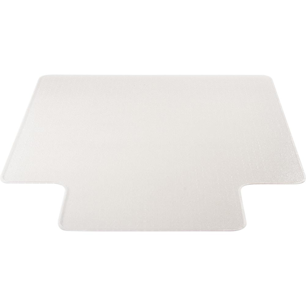 Lorell Plush-pile Wide-Lip Chairmat - Carpeted Floor - 53" Length x 45" Width x 0.173" Thickness - Lip Size 12" Length x 25" Width - Vinyl - Clear - 1Each. Picture 11