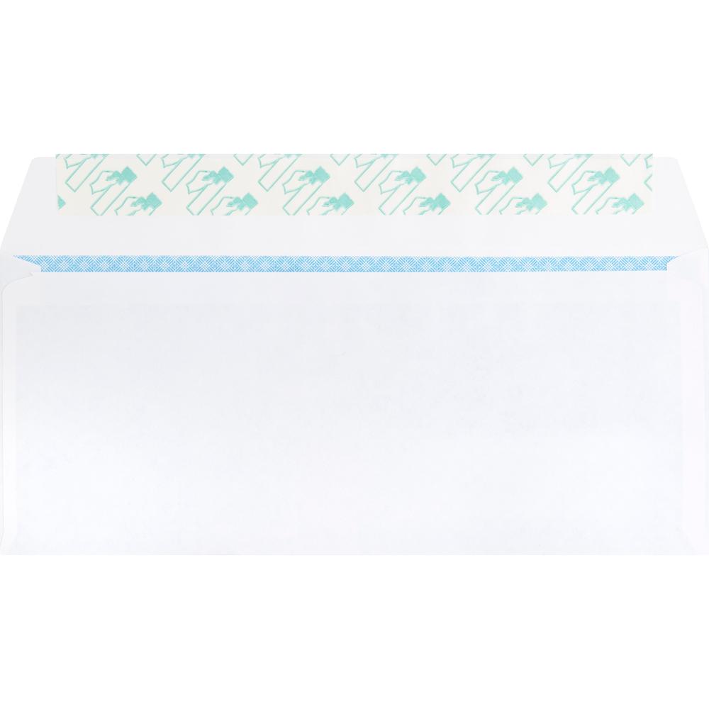 Business Source Security Tint Window Envelopes - Business - #10 - 9 1/2" Width x 4 1/8" Length - Peel & Seal - Wove - 500 / Box - White. Picture 5