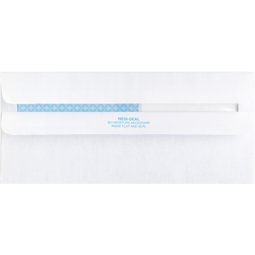 Business Source No. 9 Double Window Invoice Envelopes - Double Window - #9 - 8 7/8" Width x 3 7/8" Length - 24 lb - Self-sealing - 500 / Box - White. Picture 2