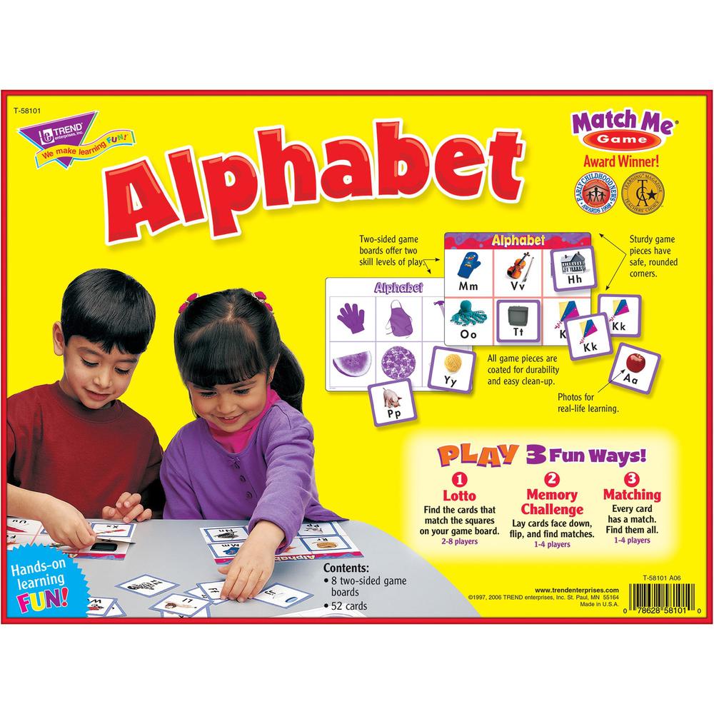 Trend Match Me Alphabet Learning Game - Educational - 1 to 8 Players - 1 Each. Picture 2