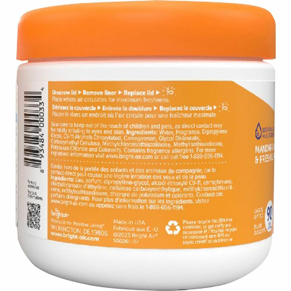 Bright Air Super Odor Eliminator Air Freshener - 14 oz - Mandarin Orange, Fresh Lemon - 60 Day - 1 Each. Picture 5