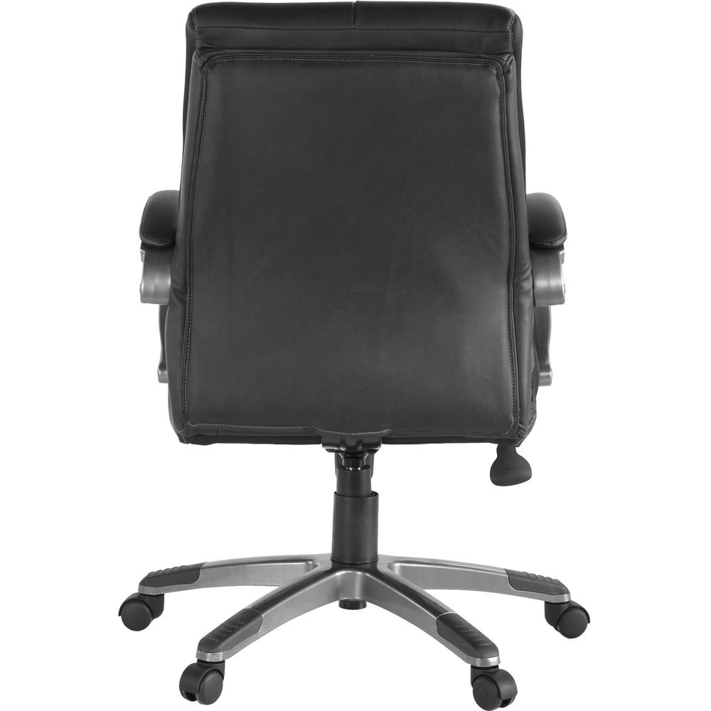 Lorell Managerial Chair - Black Leather Seat - 5-star Base - Black - 1 Each. Picture 9