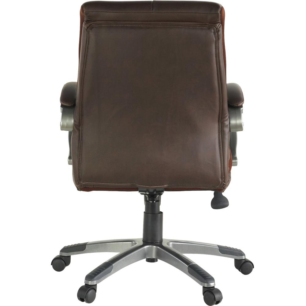 Lorell Managerial Chair - Brown Leather Seat - 5-star Base - Brown - 1 Each. Picture 7