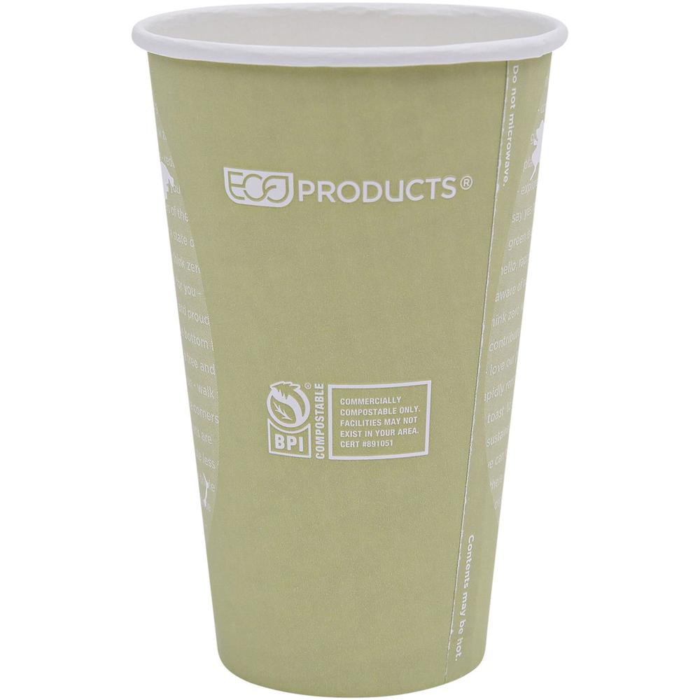 Eco-Products 16 oz World Art Hot Beverage Cups - 50 / Pack - 20 / Carton - Multi - Paper, Resin - Hot Drink. Picture 3