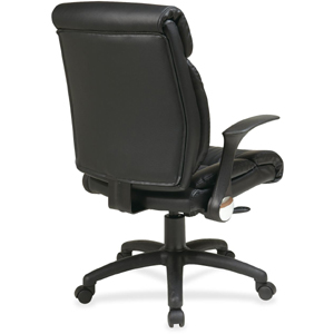 FL89675 Faux Leather Managers Chair with Flip Arms - Faux Leather Black Seat - Faux Leather Black Back - 20" Seat Width x 20" Seat Depth27" Width x 26" Depth x 42" Height. Picture 5