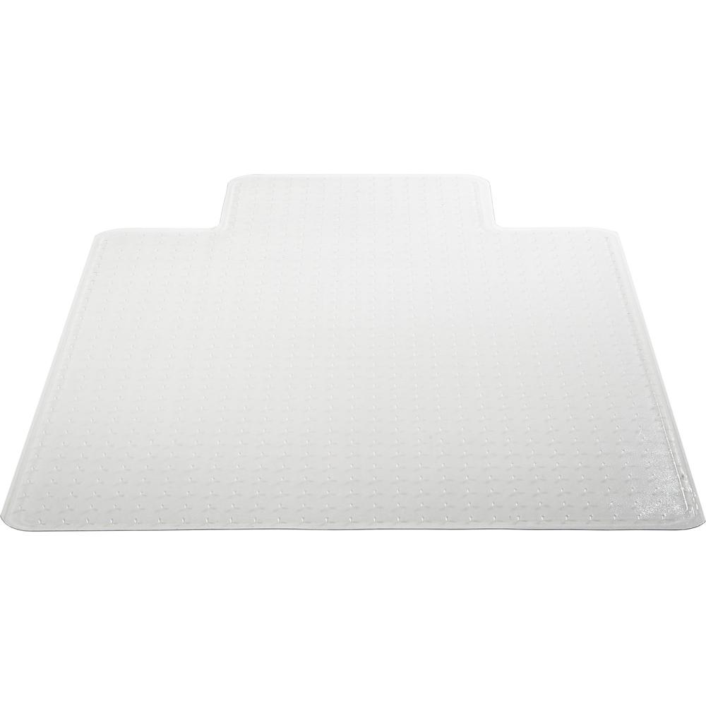 Lorell Medium-pile Chairmat - Carpeted Floor - 48" Length x 36" Width x 0.133" Thickness - Lip Size 10" Length x 19" Width - Vinyl - Clear - 1Each. Picture 6