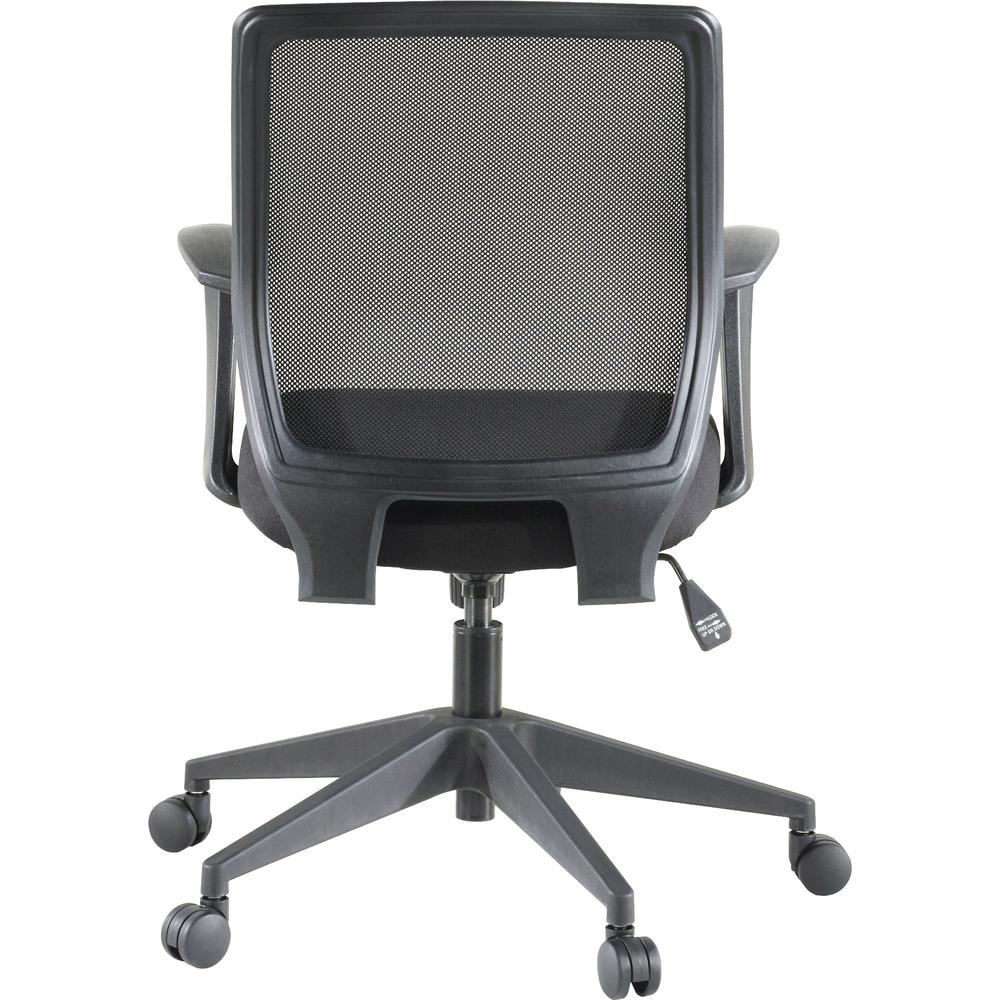 Lorell Executive Mid-back Work Chair - Black Seat - 5-star Base - Black - 1 Each. Picture 4