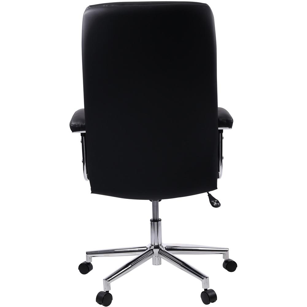 Lorell High-back Office Chair - Black Bonded Leather Seat - Black Bonded Leather Back - 1 Each. Picture 7