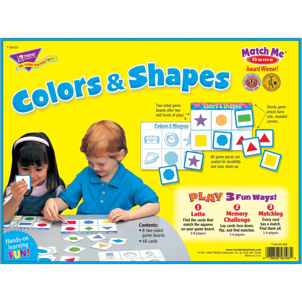 Trend Colors/Shapes Match Me Learning Game - Educational - 1 to 8 Players - 1 Each. Picture 2