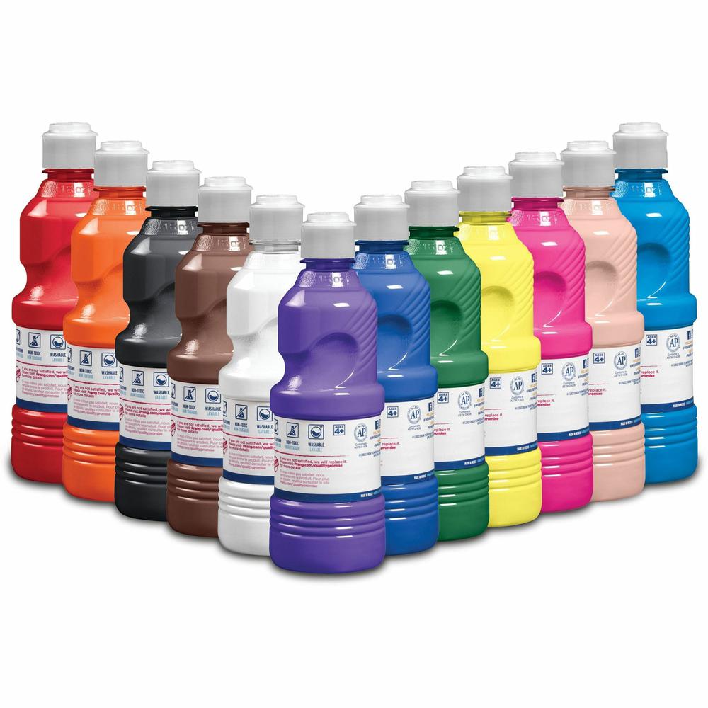 Prang Ultra-washable Tempera Paint - 16 oz - 12 / Set - Assorted. Picture 3